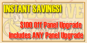 Coupon image to save on service panel upgrade in Delaware